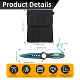 THROWFUN 9/18 Pack 9Cr17 stainless steel- 7.95''(length) 0.1''(thick) , throwing knives set  Full-Tang Throwing Set, with Nylon Sheath for Competition and Recreation Green/Red/Blue Darts-YF020